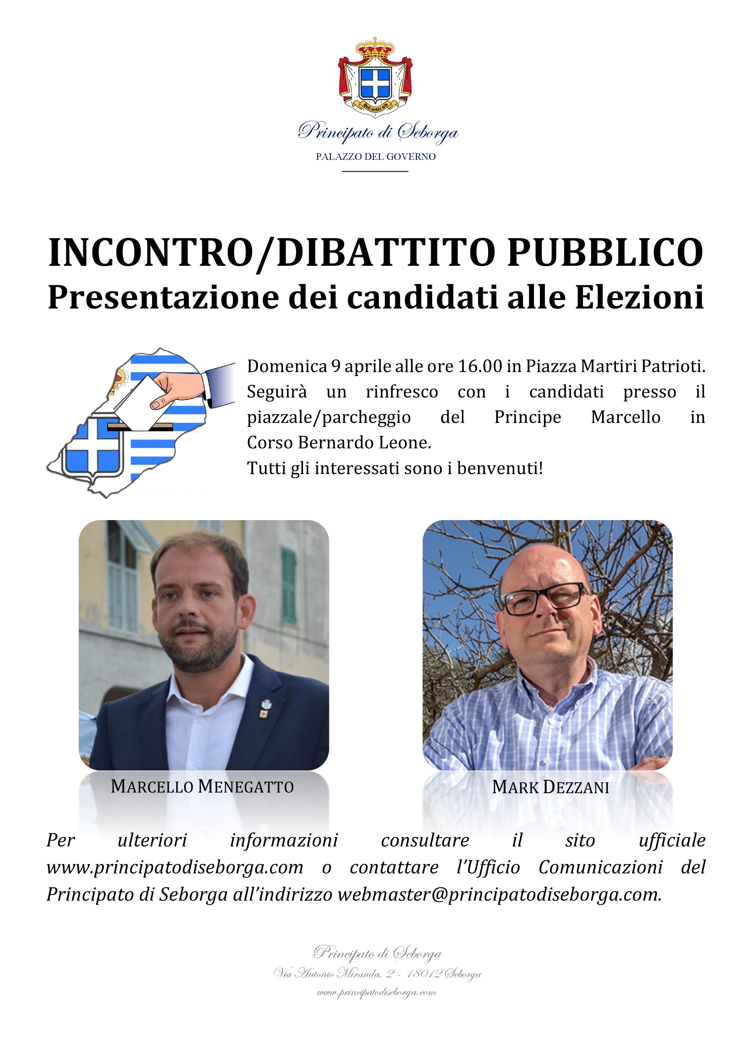 Manifesto per Incontro di presentazione dei candidati